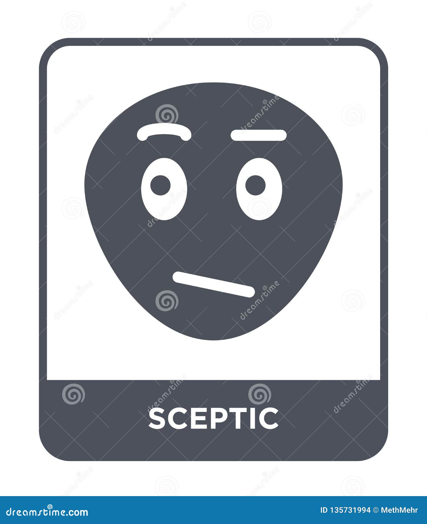 sceptic icon in trendy  style. sceptic icon  on white background. sceptic  icon simple and modern flat 