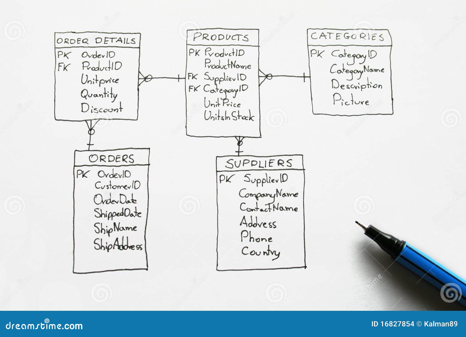 Schema De Base De Donnees Photo Stock Image Du Donnees