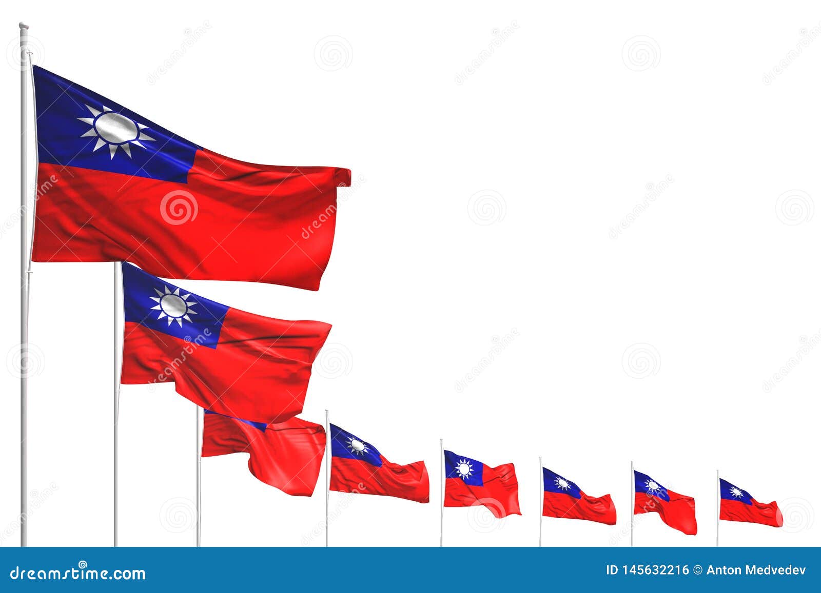 Schon Setzten Viele Taiwan Provinz Von China Flaggen Die Diagonale Die Auf Weiss Mit Platz Fur Ihren Text Jede Mogliche Feierfl Stock Abbildung Illustration Von Platz Taiwan 145632216