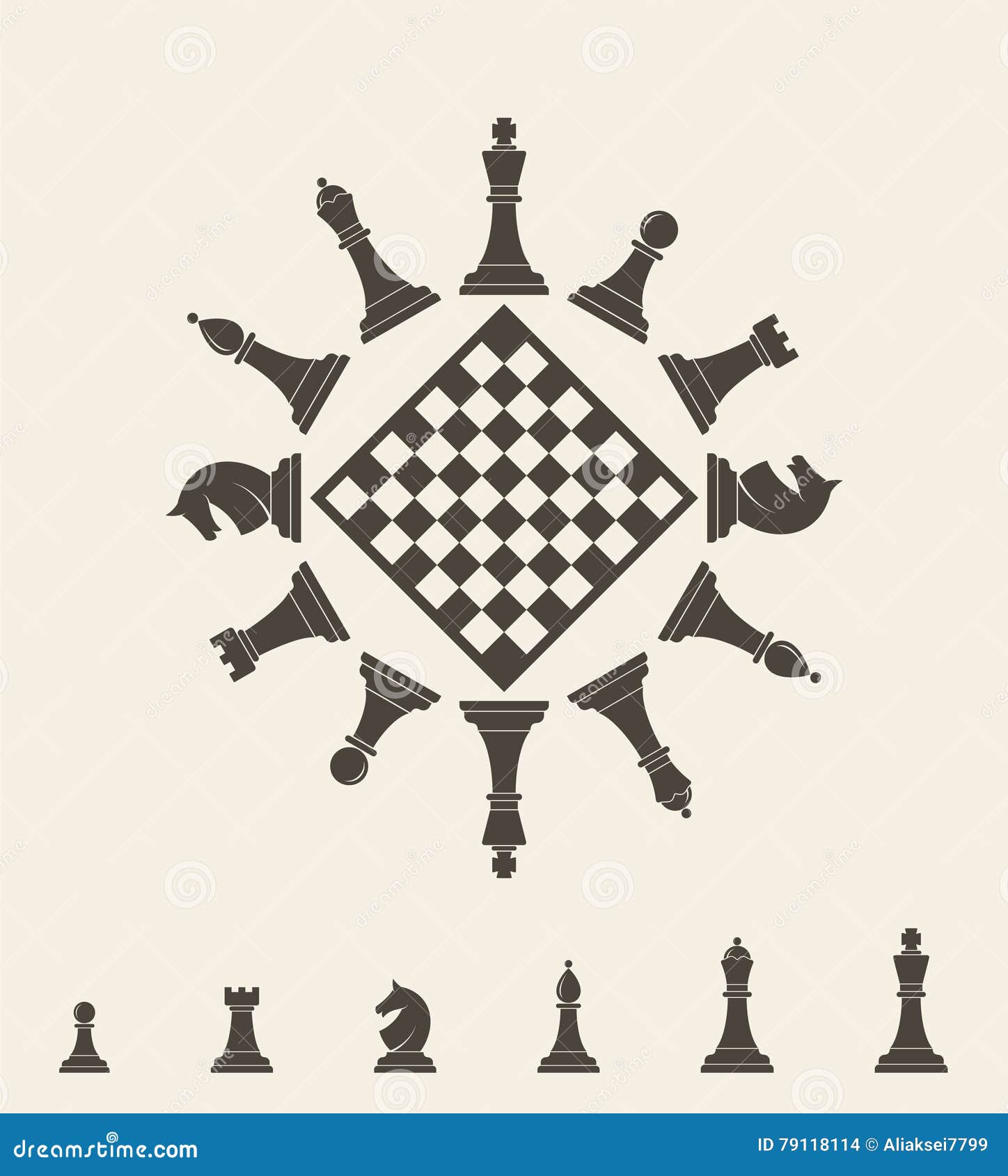 Schaakstuk Vector Illustratie Vector Illustratie - Illustration of raad ...