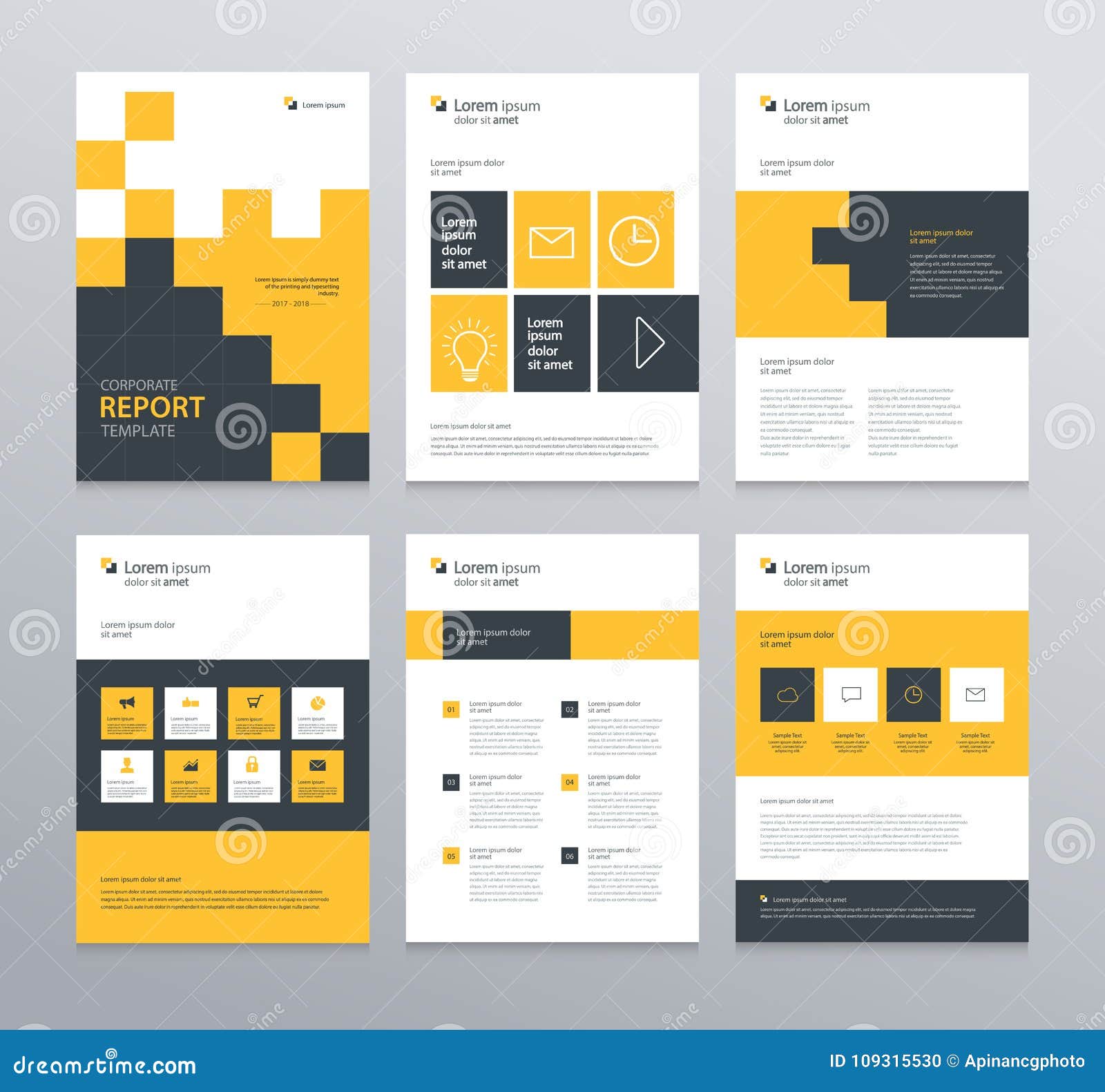 Schablonenplandesign Mit Deckblatt Fur Unternehmensprofil Jahresbericht Broschuren Flieger Darstellungen Vektor Abbildung Illustration Von Jahresbericht Flieger