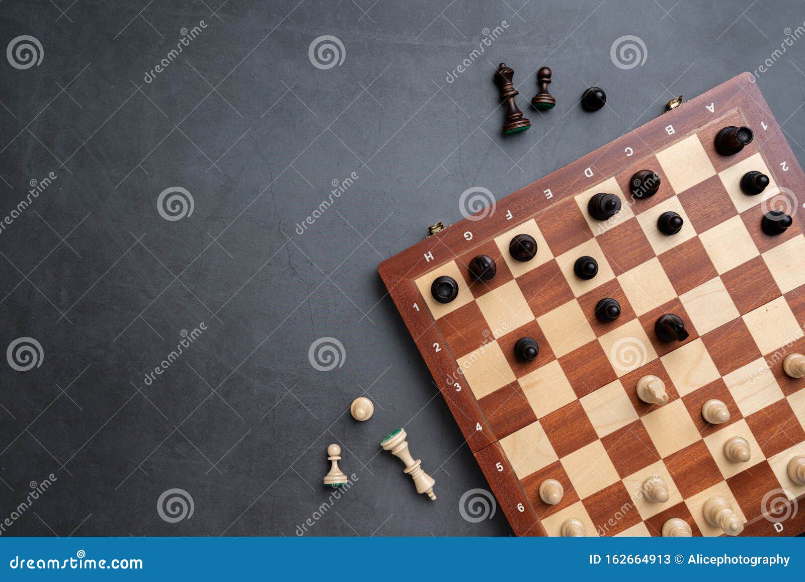 Schach-Online- Und Strategiekonzept Aus Topsicht Stockbild