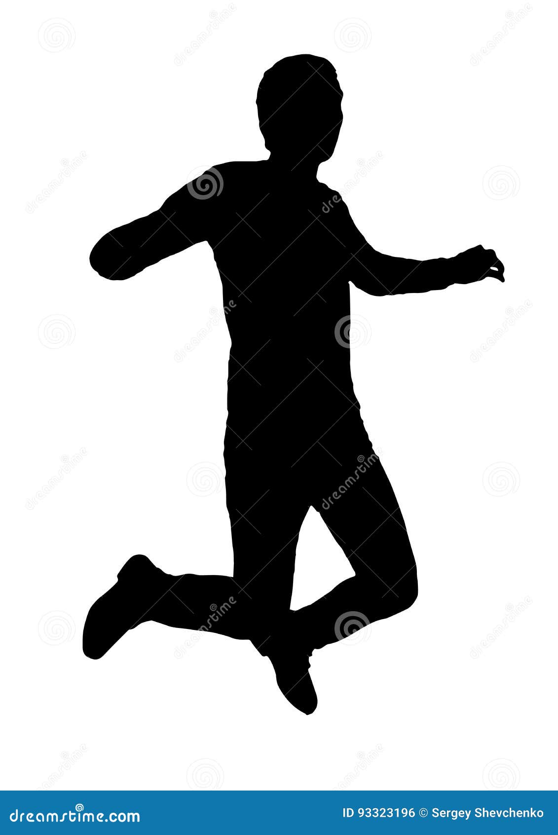 Schattenbild des Mannes vektor abbildung. Illustration von glücklich
