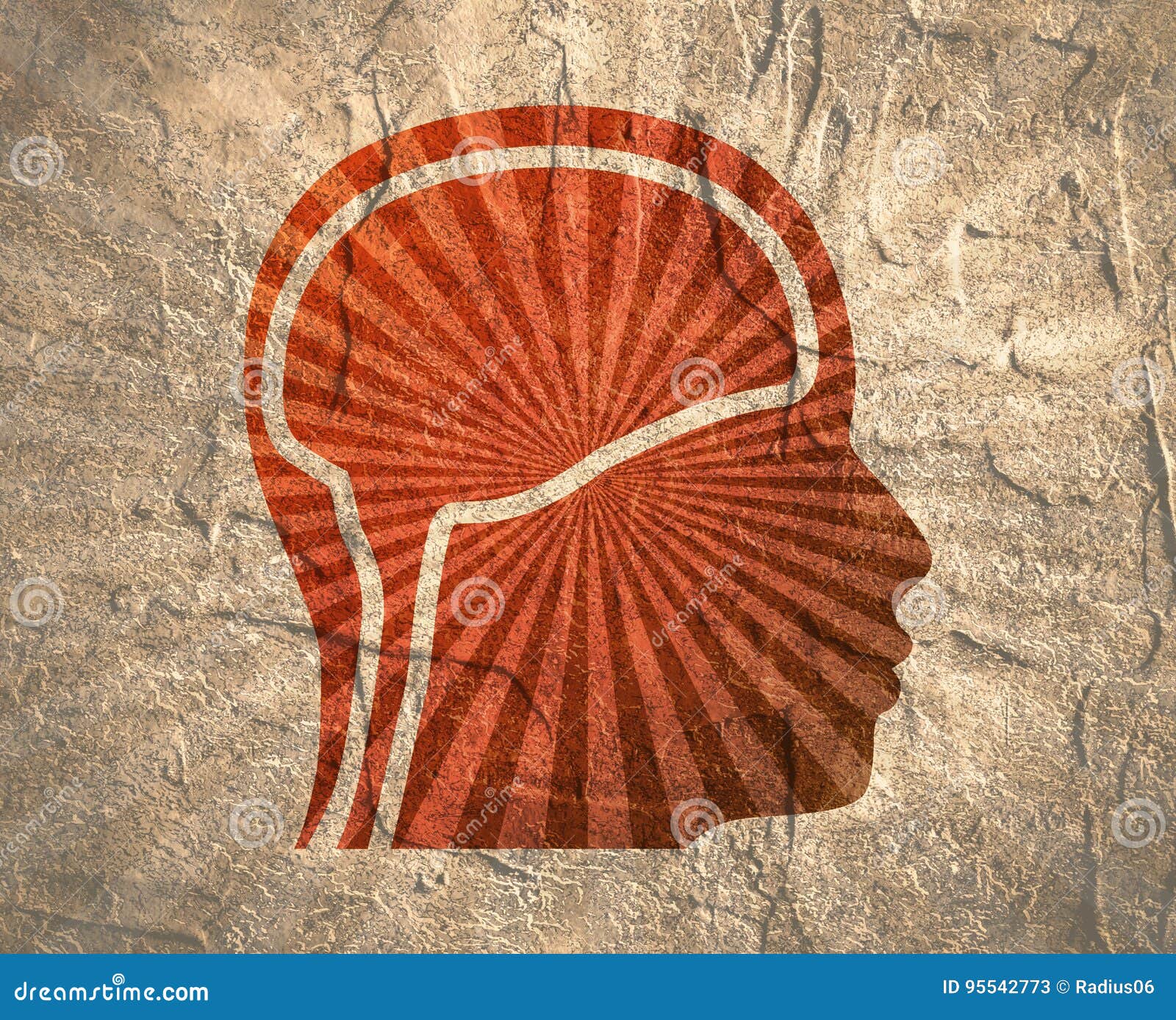 Schattenbild Eines Mann ` S Kopfes Stock Abbildung - Illustration von