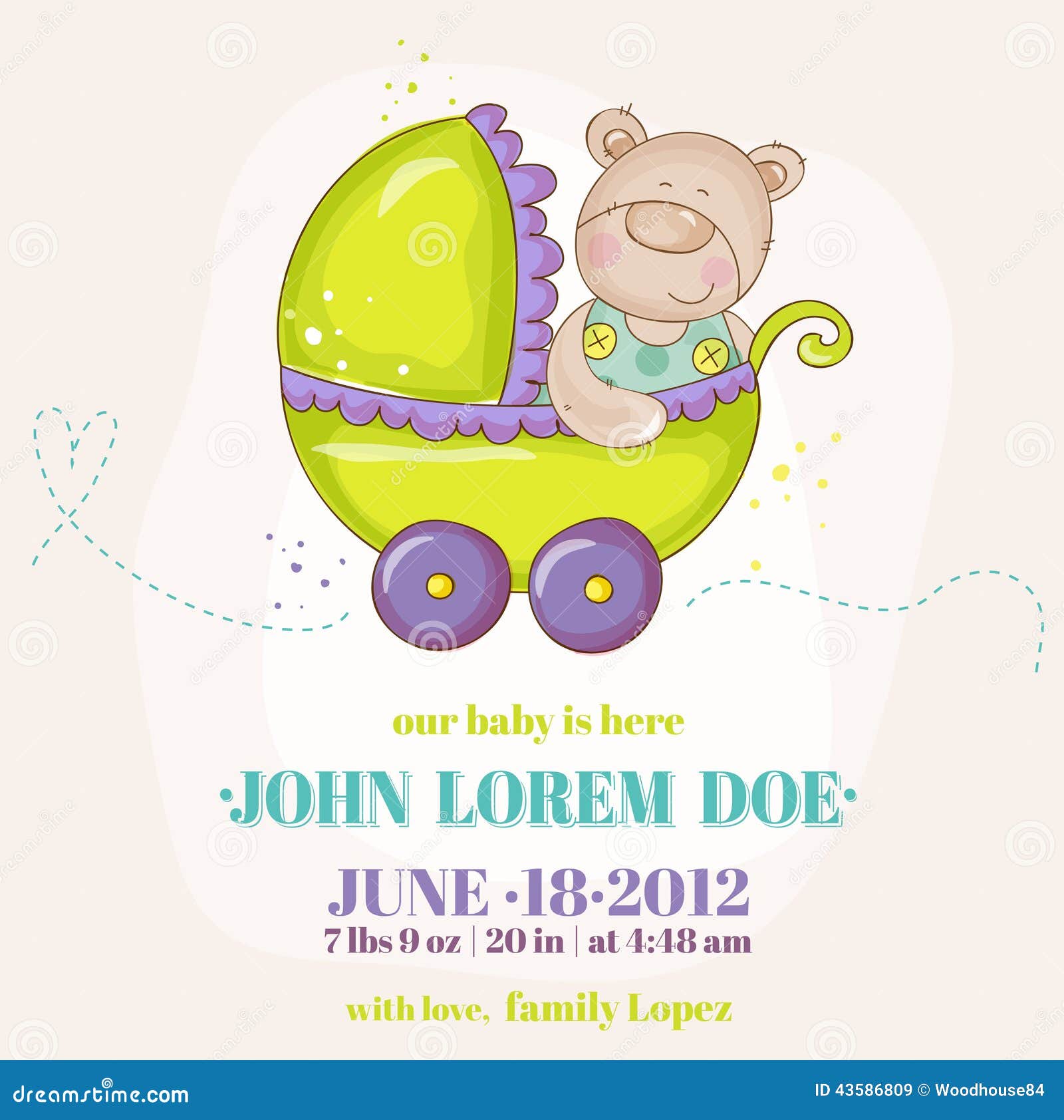 Biglietto Personalizzato Per Neonato, Biglietto Per - Foto 11