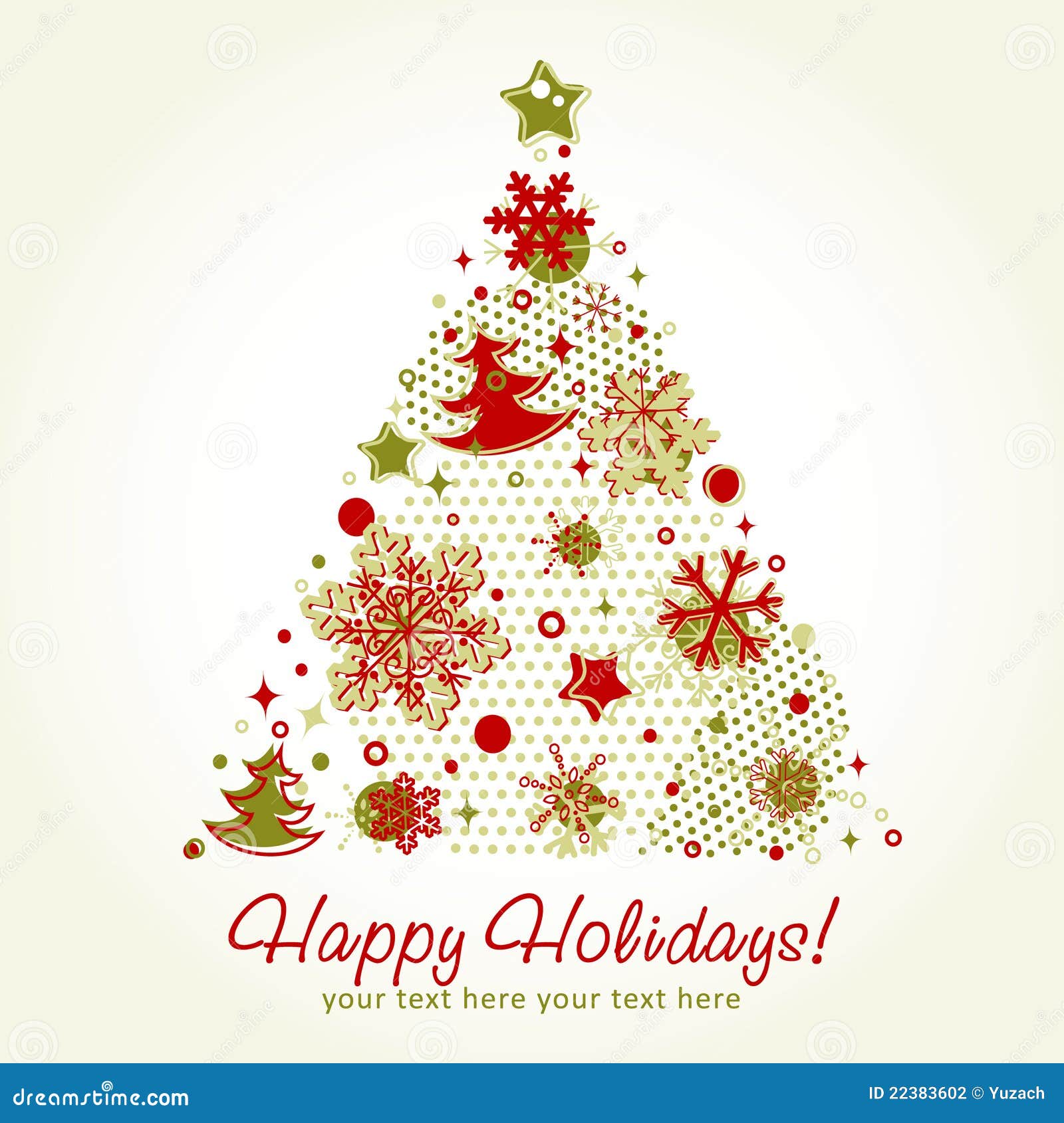 Immagini Stilizzate Natale.Scheda Stilizzata Dell Albero Di Natale Illustrazione Vettoriale Illustrazione Di Semitono Coltura 22383602