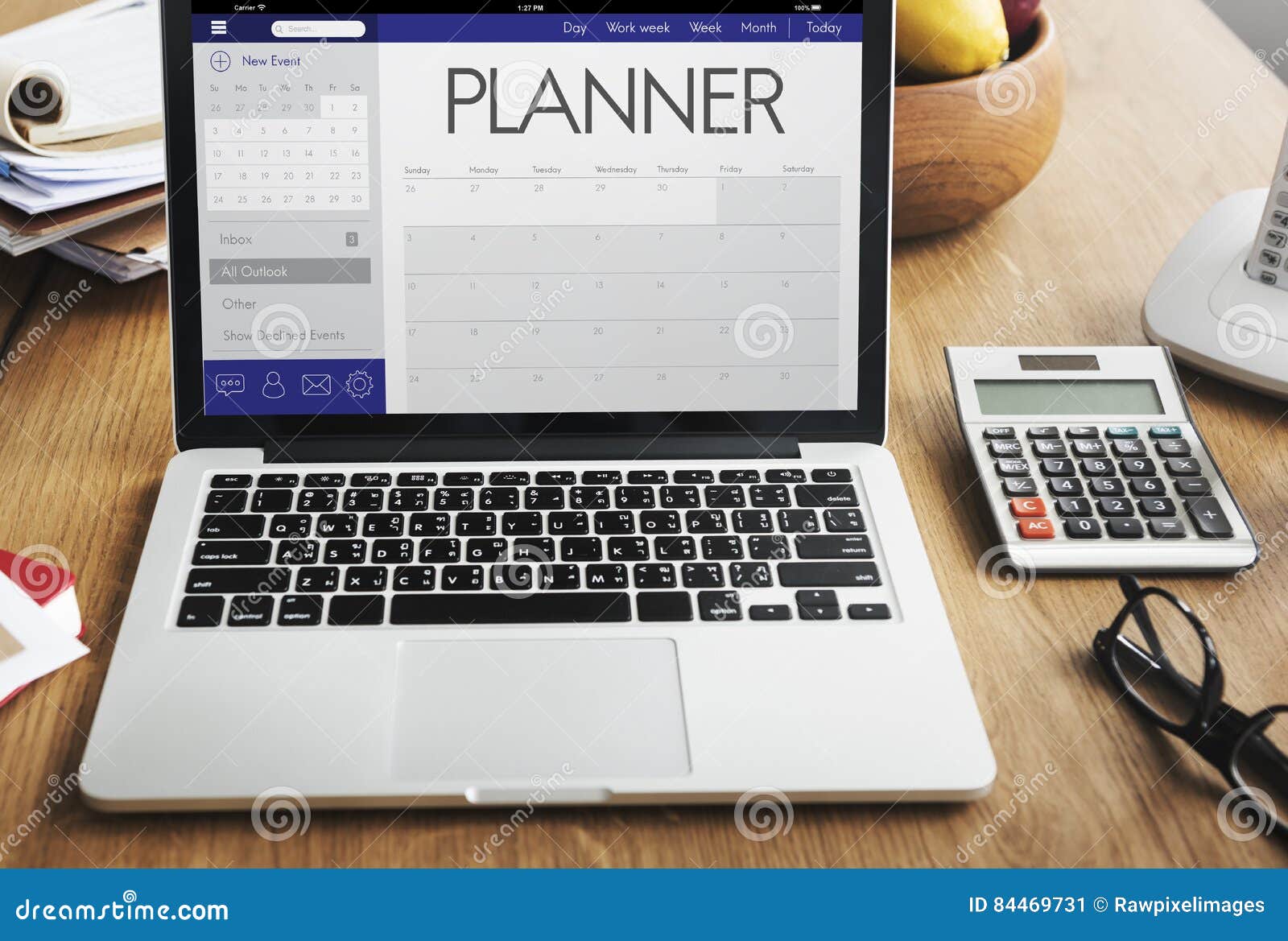 Schedule Calendar Agenda Reminder Personal Organizer Concept Stock