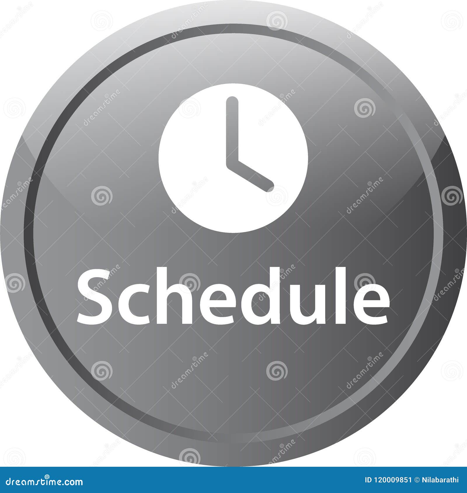 Schedule icon web button stock illustration. Illustration of icon
