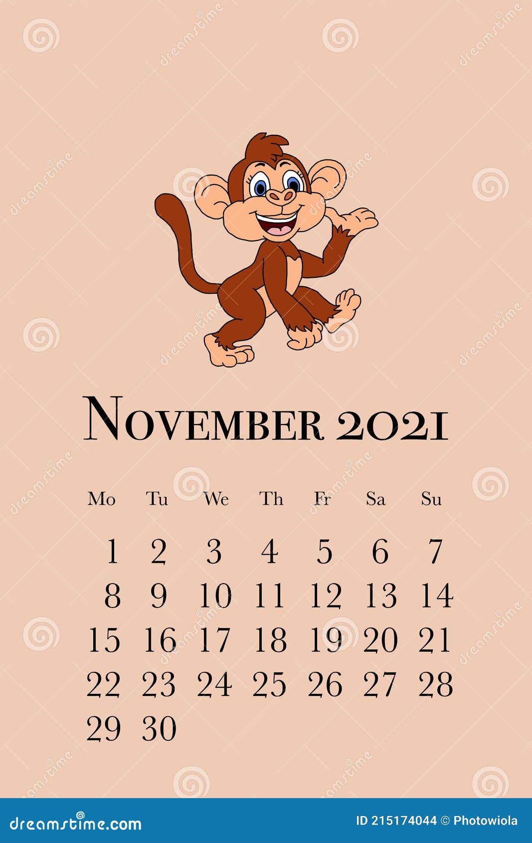 Schema Stampabile Con Carta Di Calendario Di Novembre 2021 Per