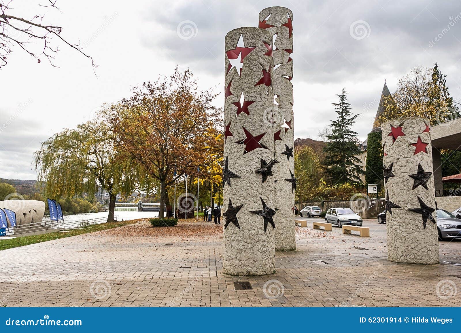 SCHENGEN, LUXEMBURG - NOVMEBER 6, 2015: Monument ...