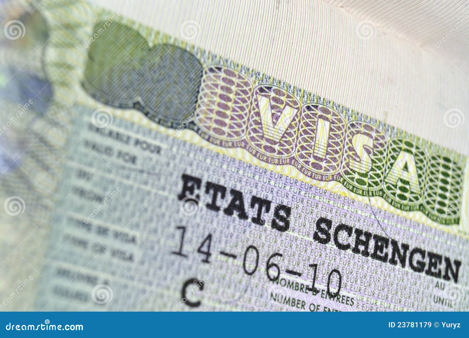 Schengen Visa Stock Image Image Of European Passport 23781179