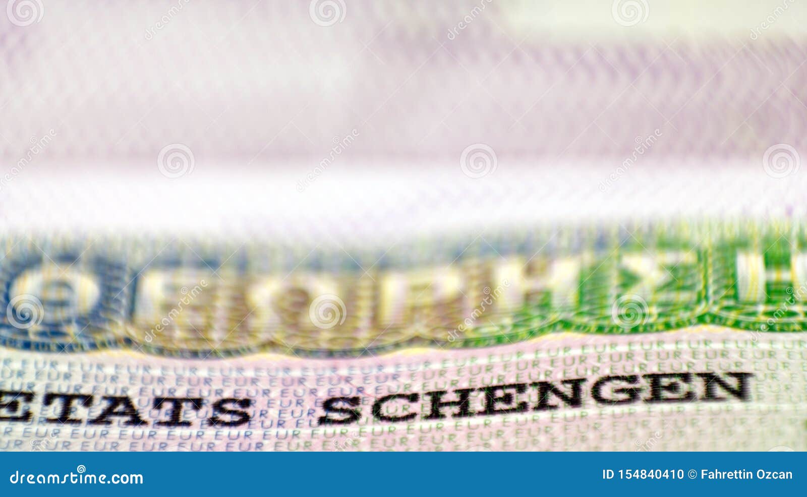 schengen visa in passport.