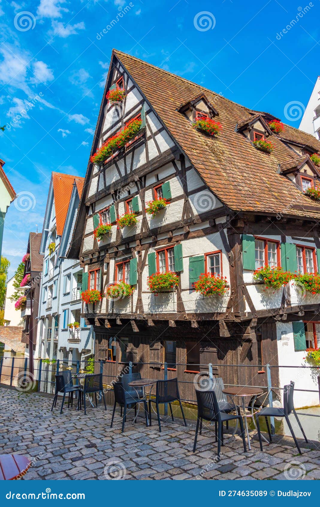 Schiefes Haus in German Town Ulm Editorial Stock Image Image of