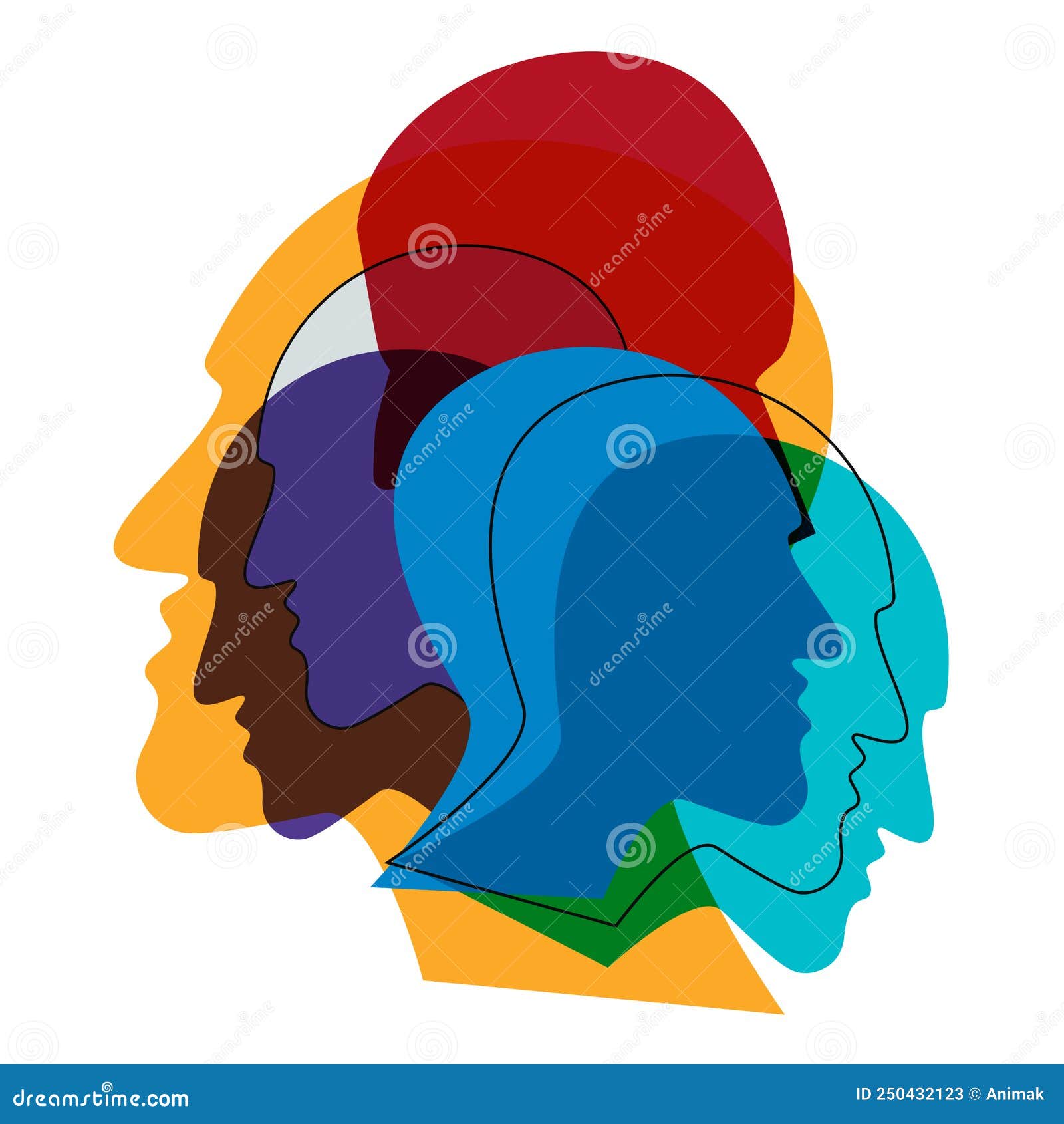 schizophrenia concept,  of depresion, dementia.