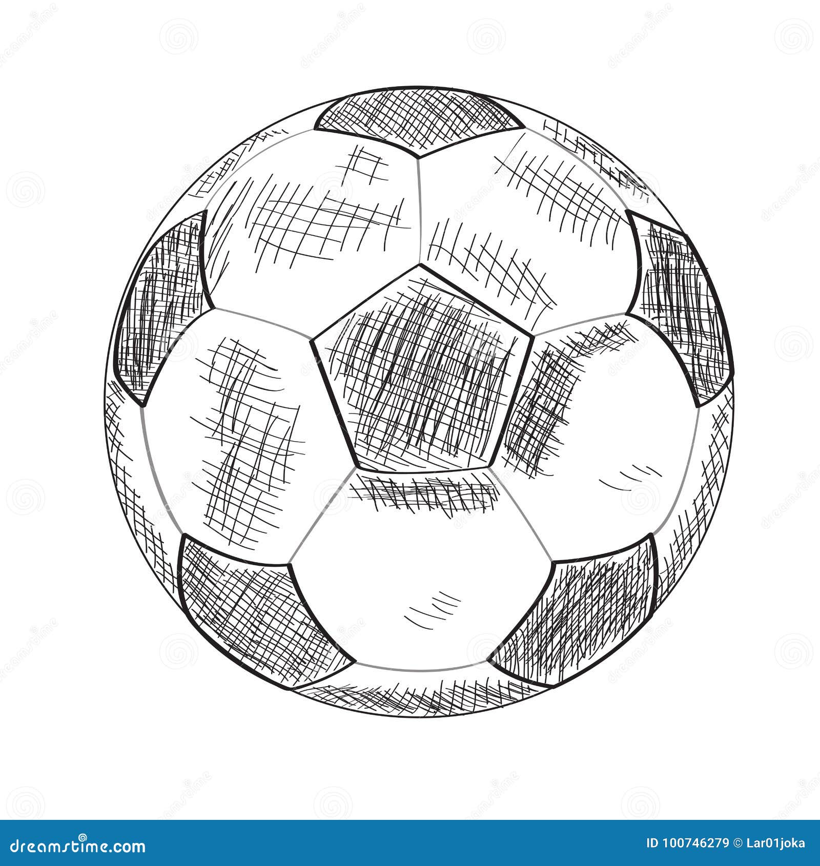 Schizzo Di Un Pallone Da Calcio Illustrazione Vettoriale