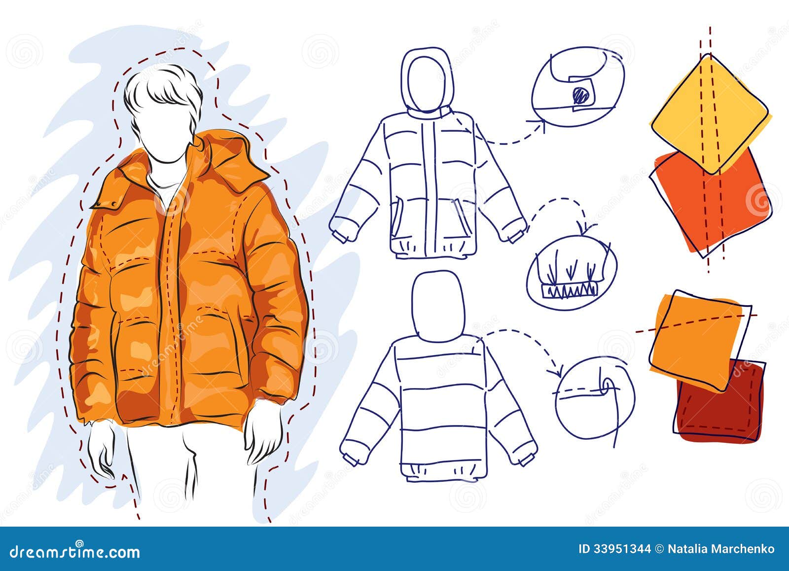 Иллюстрации для детей куртка мужская