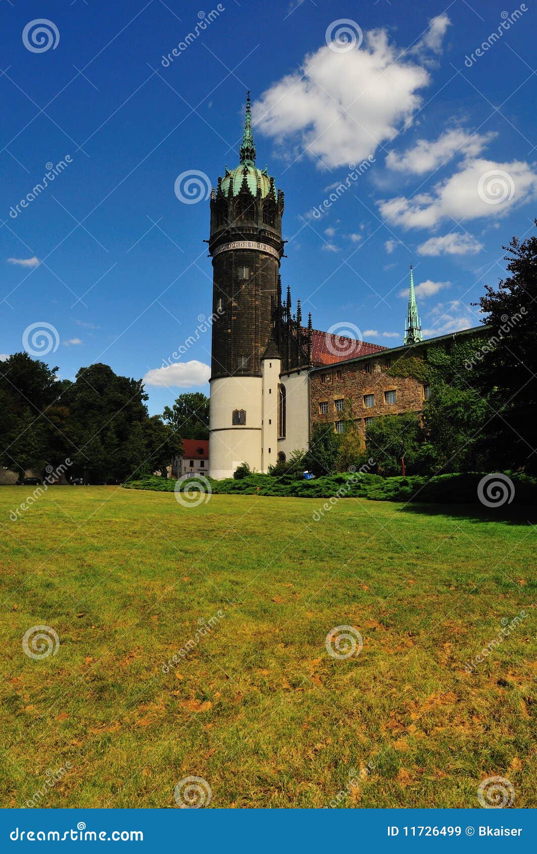 Schlosskirche Wittenberg Tower Stock Image Image of buildings