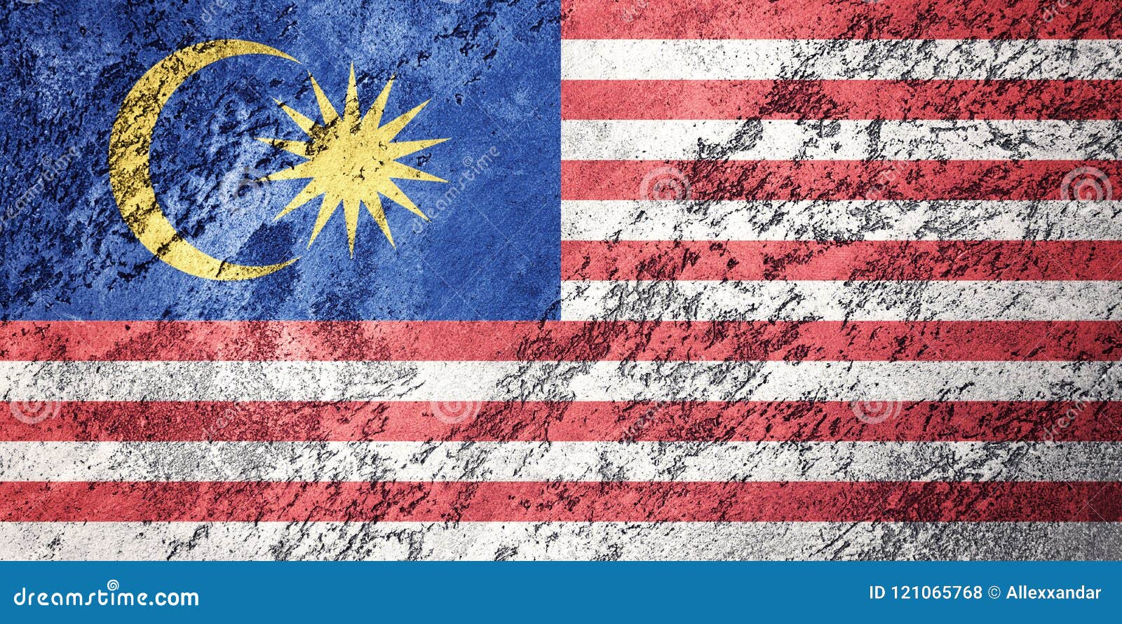 Schmutz-Malaysia-Flagge Malaysia-Flagge Mit ...