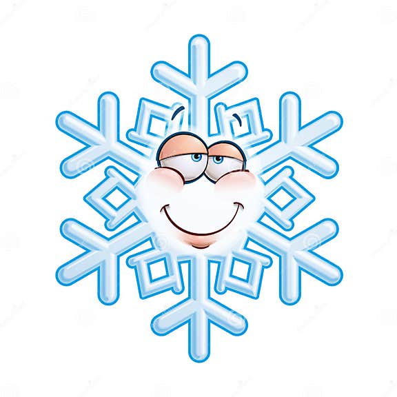 Schneeflocke Emoticon in Der Liebe Stock Abbildung Illustration von