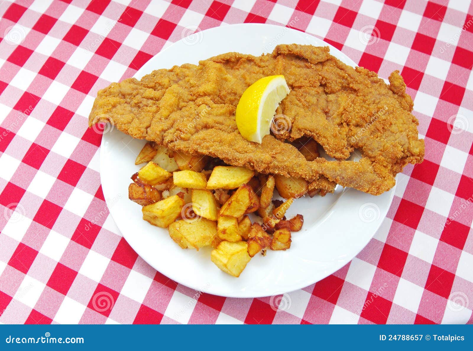 Schnitzel veal escalop stock image. Image of vesal, german 24788657