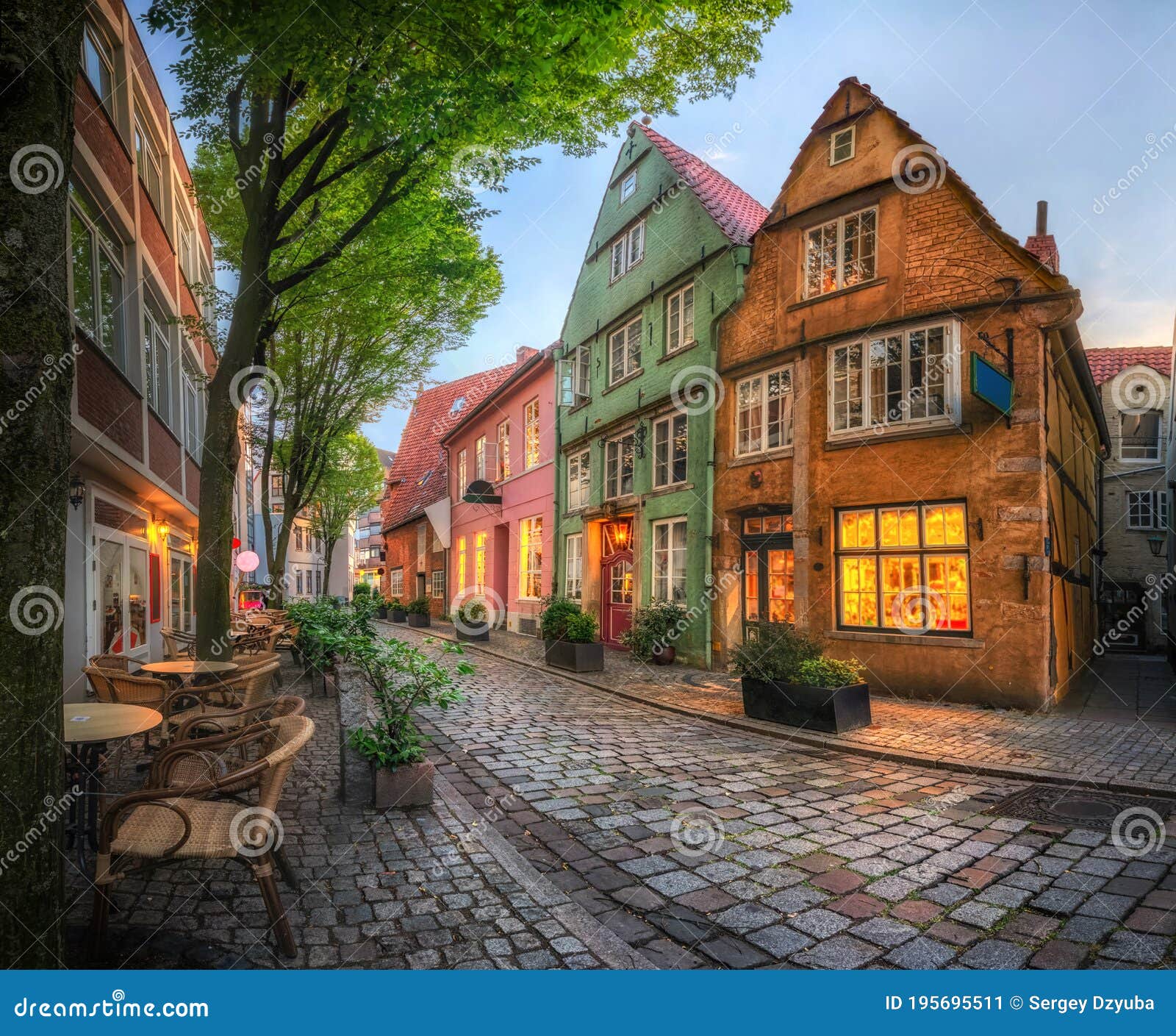 schnoor - picturesque historic district in bremen, germany