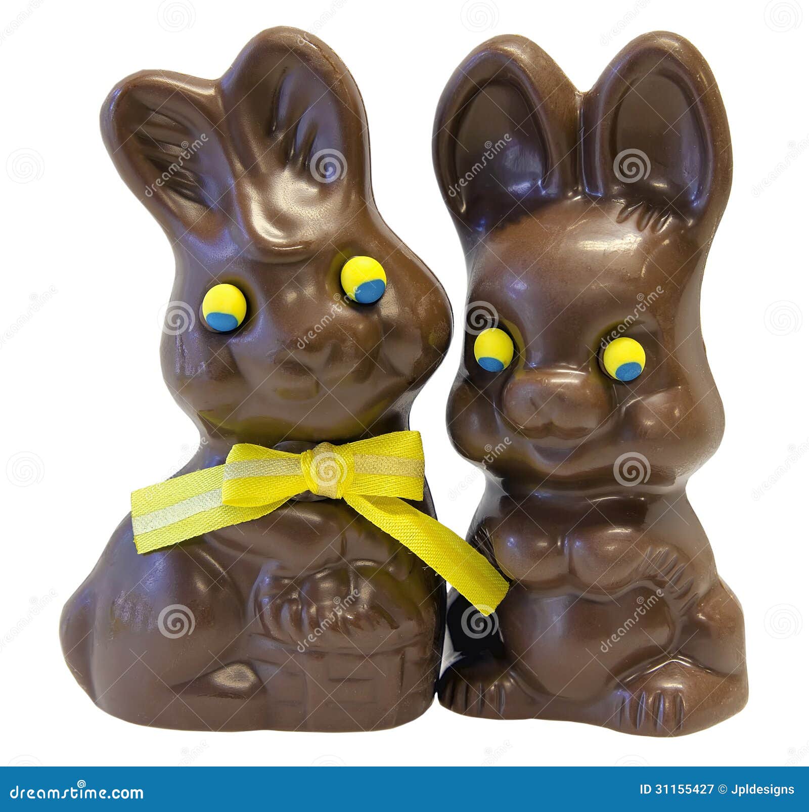 Schokolade Ostern Bunny Pair Stockbild Bild von form, hintergrund