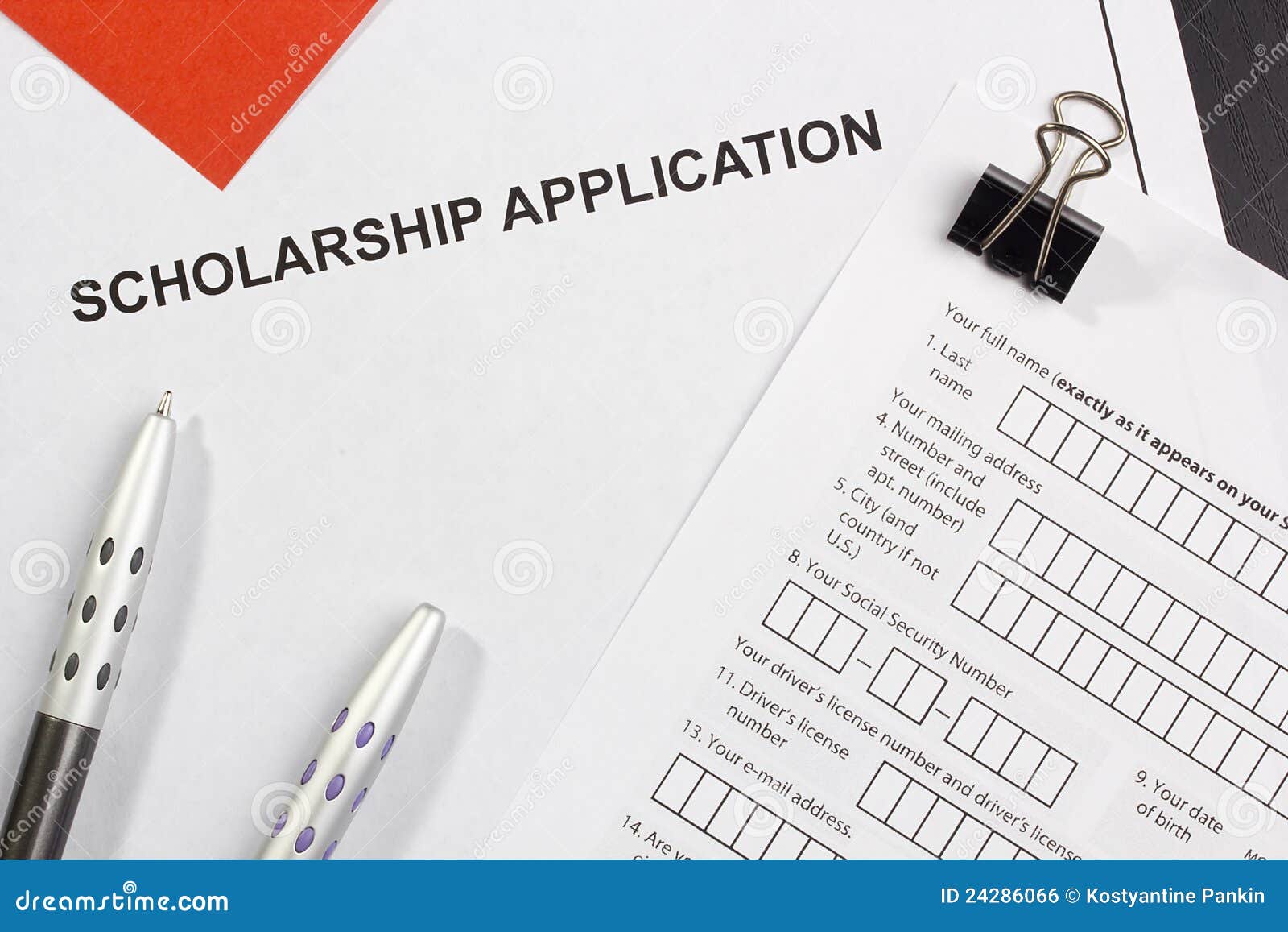 Scholarship Application Royalty Free Stock Image - Image: 24286066