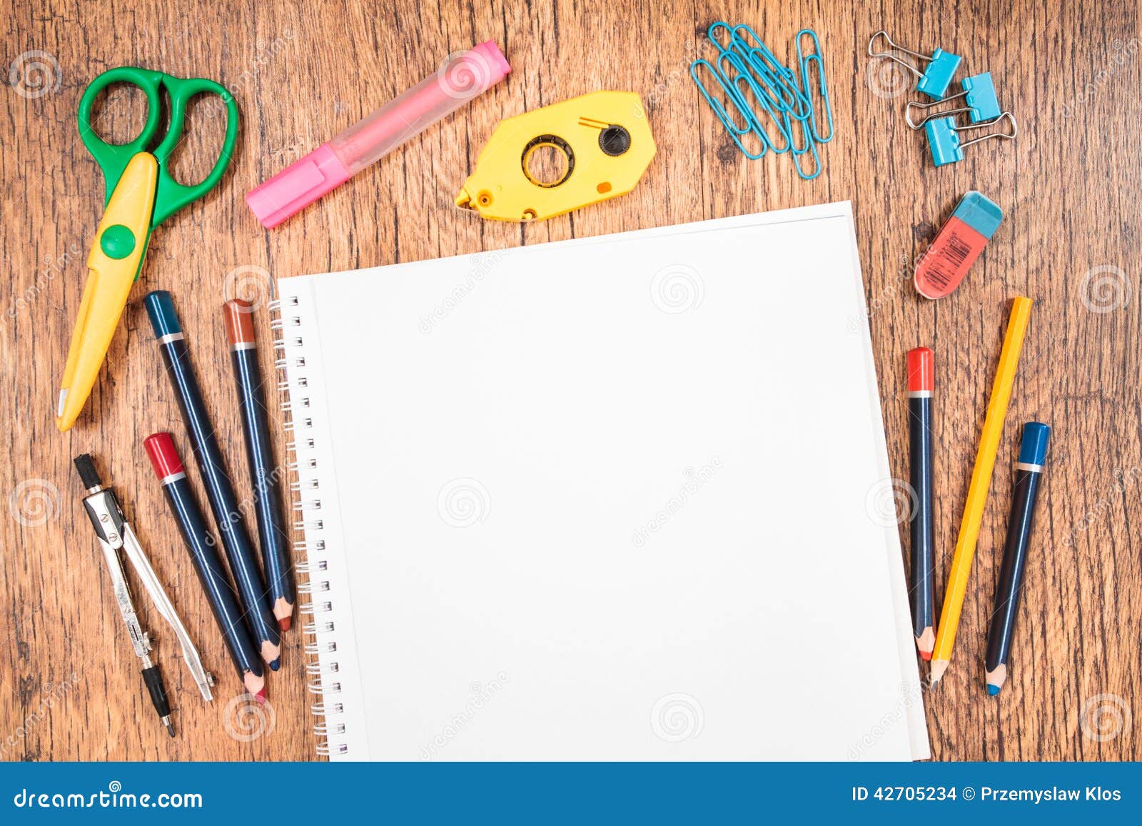 School Accessories on a Desk Stock Photo Image of office, college 42705234