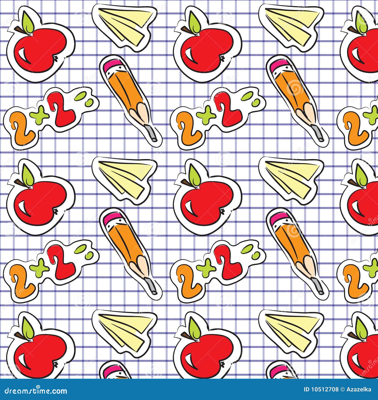 School background. Vector illustrated bright school pattern