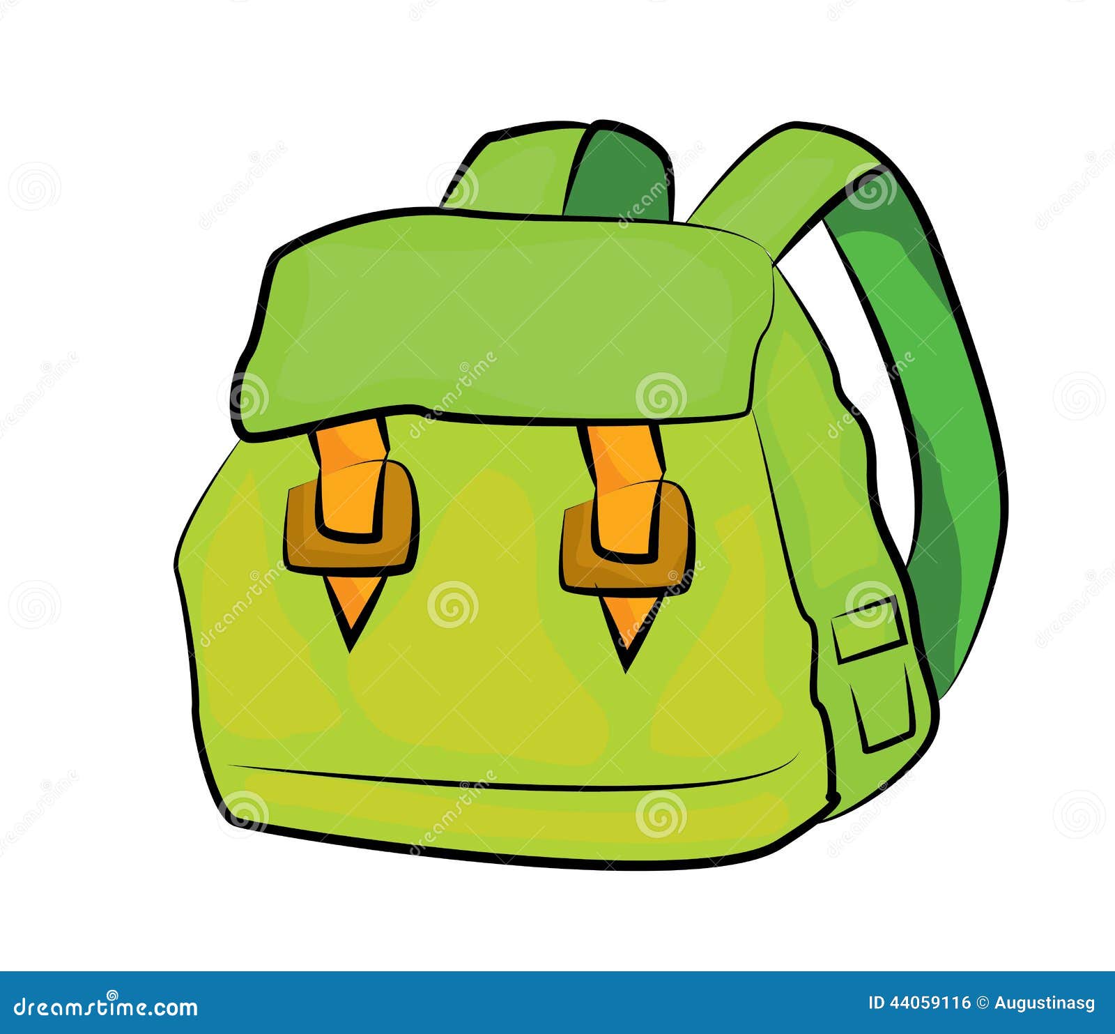 School bag cartoon stock illustration. Illustration of object - 44059116