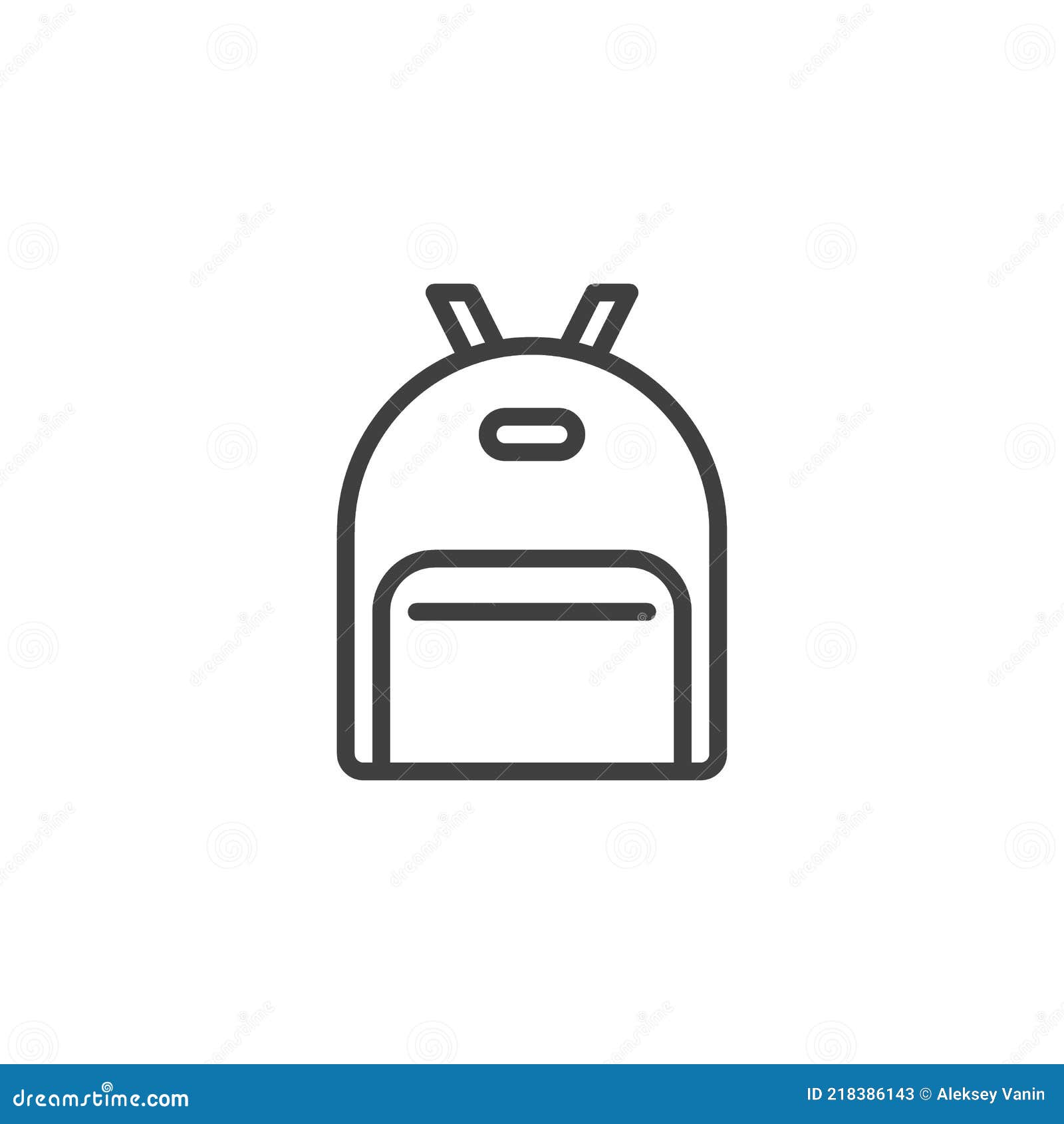 School Bag line icon stock vector. Illustration of schoolbag - 218386143