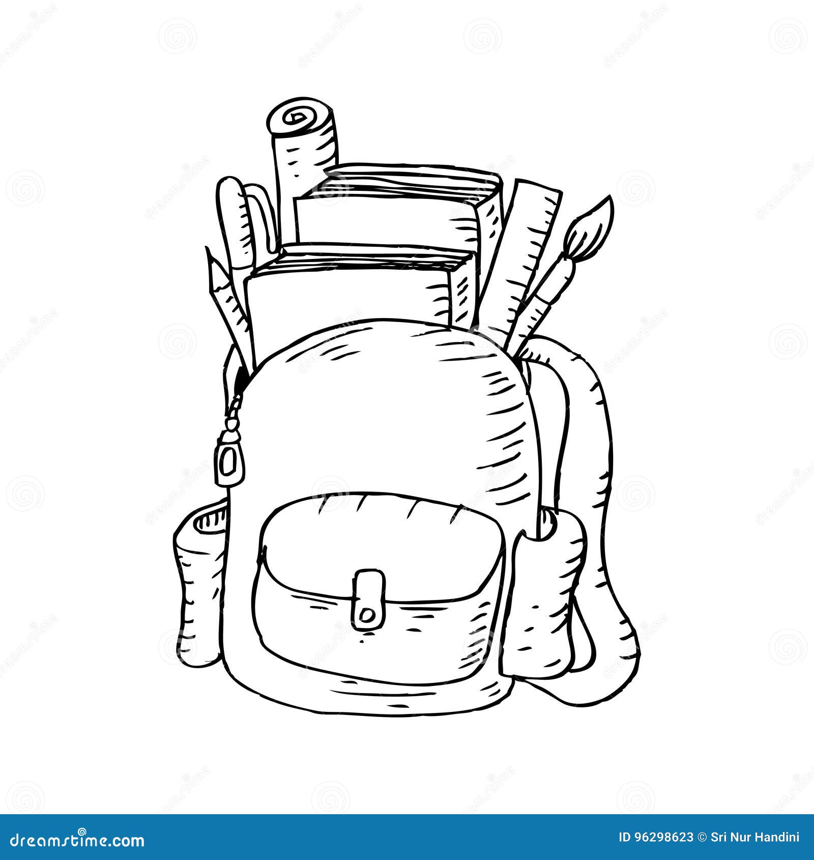 drawing book bag