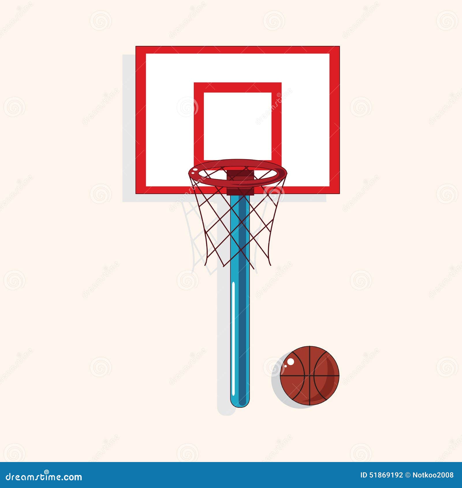 School Basketball Court Theme Elements Vector,eps Stock Vector