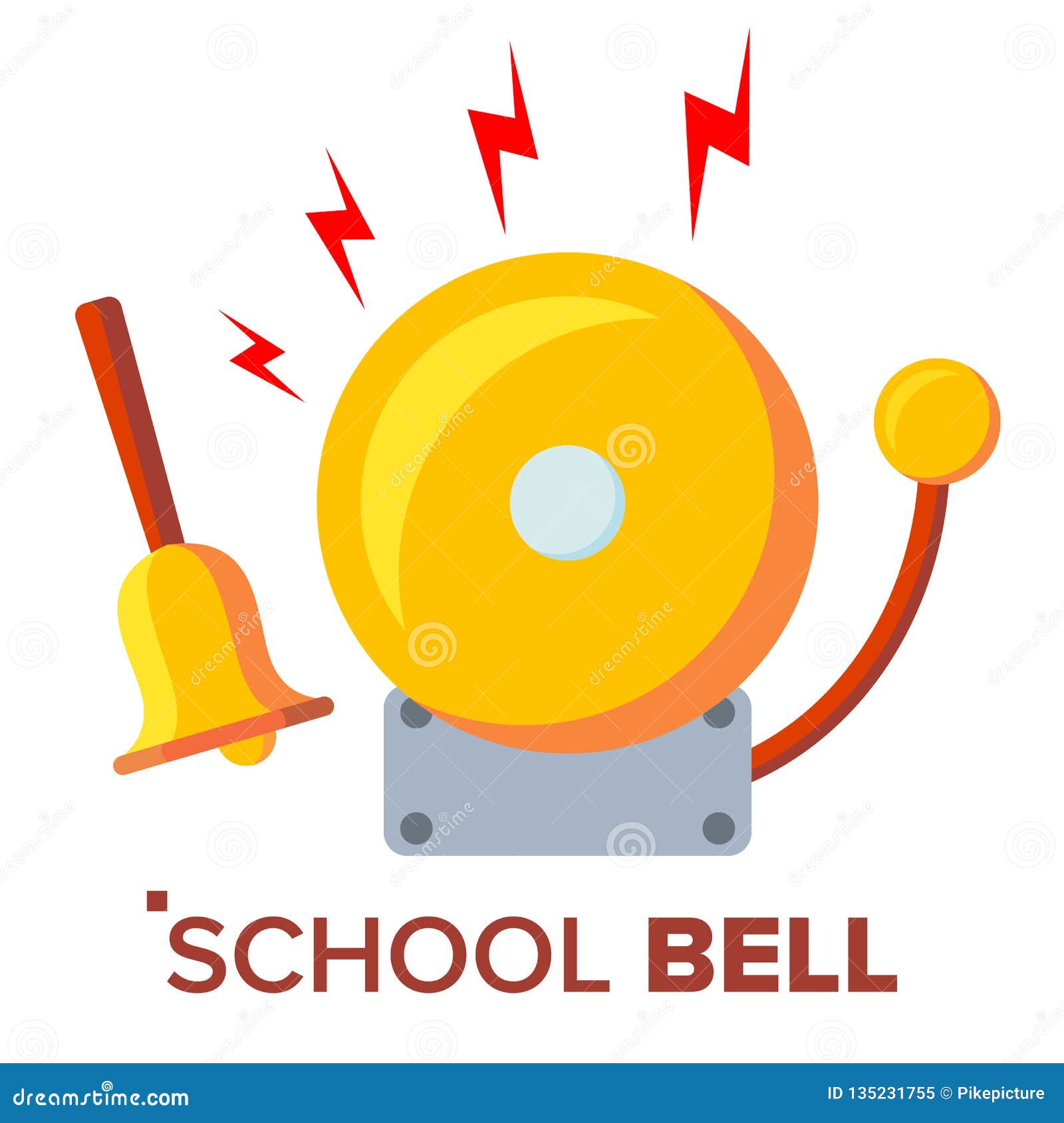 Schoolbell Stock Illustrations – 185 Schoolbell Stock Illustrations,  Vectors & Clipart - Dreamstime