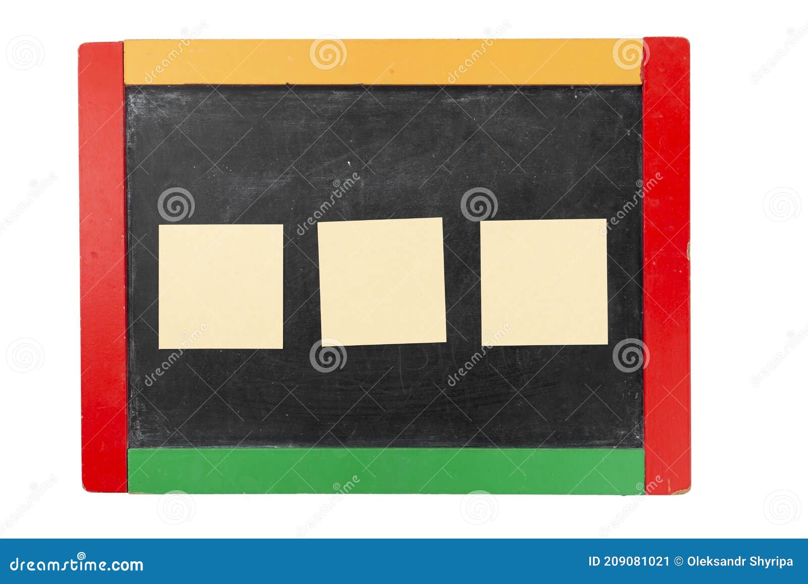 School Board for Drawing with Chalk with Paper Stickers Stock Image ...