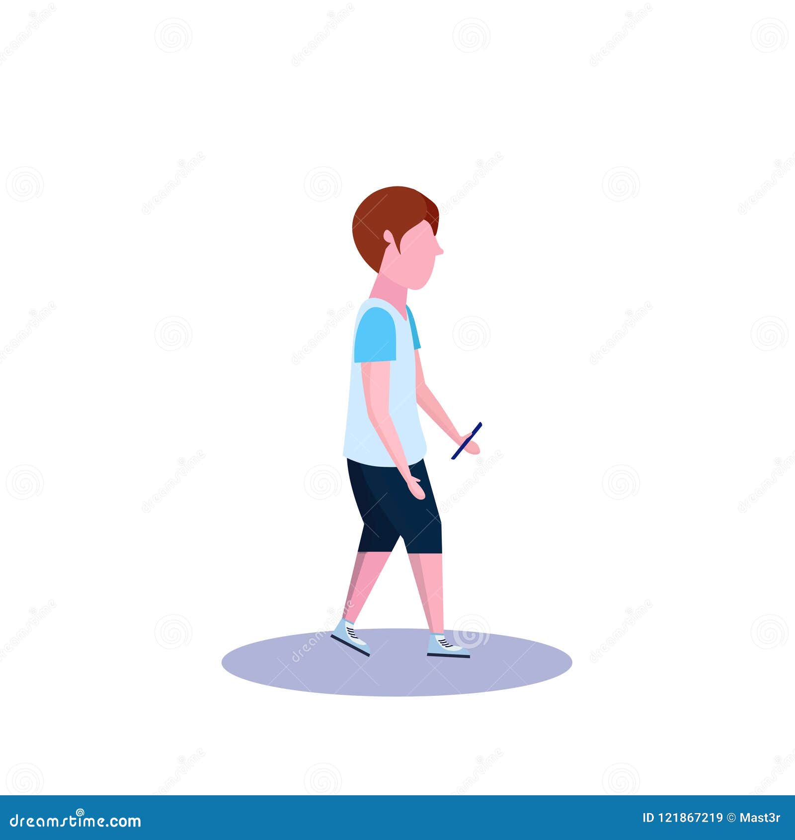 Personnage De Profil Dessin Facile School Boy Profile Isolated Using Smartphone Male Cartoon Character Full Length Flat Stock Vector - Illustration of carrot, funny: 121867219