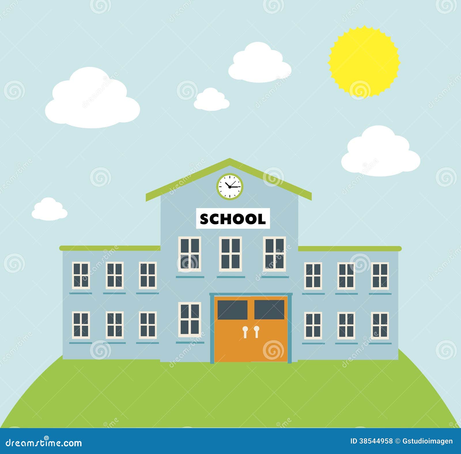School build graphic stock vector. Illustration of education 38544958