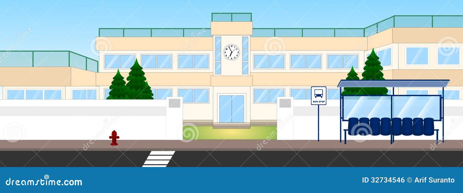 School Building Royalty Free Stock Image - Image: 32734546