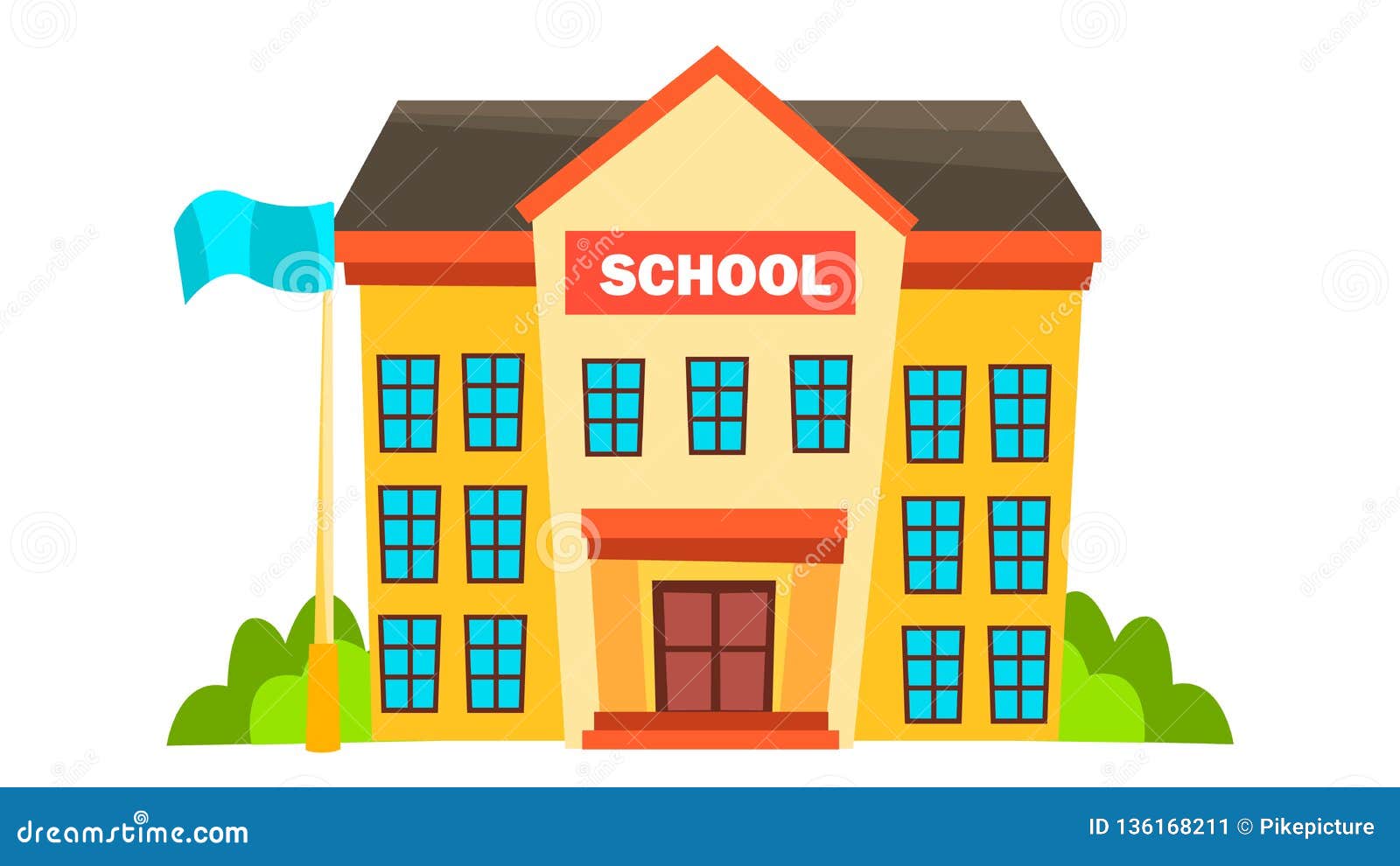 red schoolhouse clipart