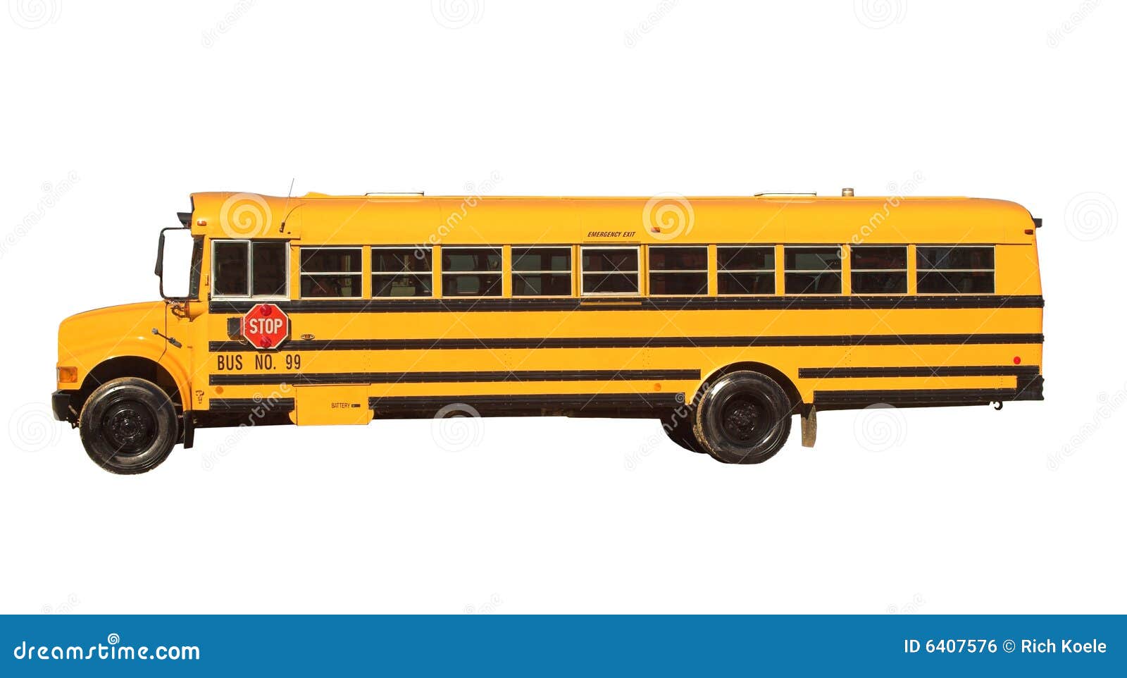 School bus stock photo. Image of horizontal, side, yellow - 6407576