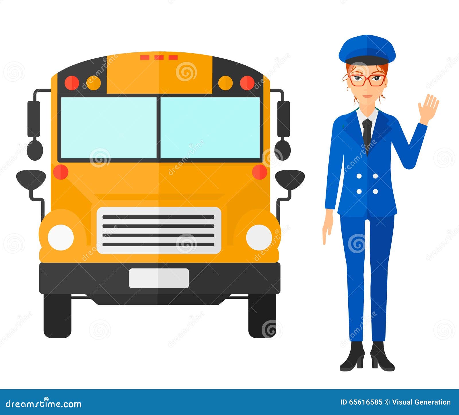 School bus driver stock vector. Illustration of driver 65616585