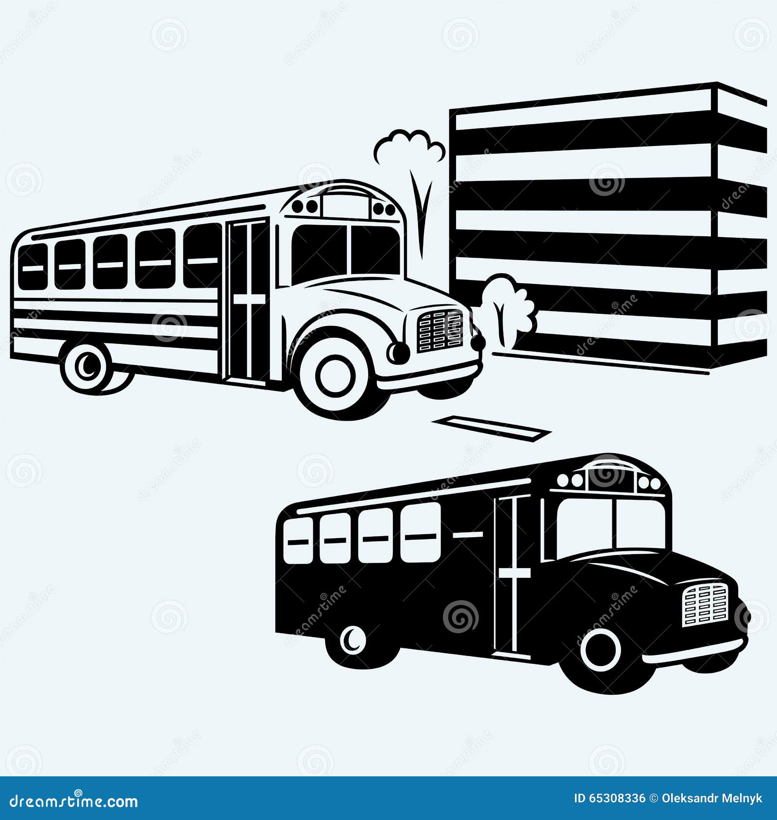 bus driver clipart black and white apple