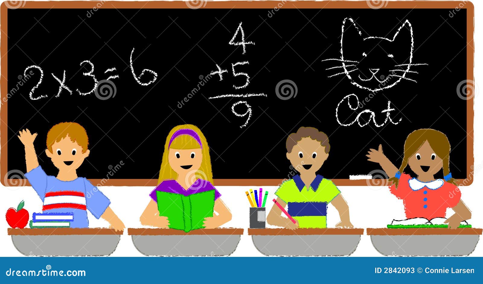 School Children Classroom/ai Stock Vector - Illustration of classroom, diverse: 2842093