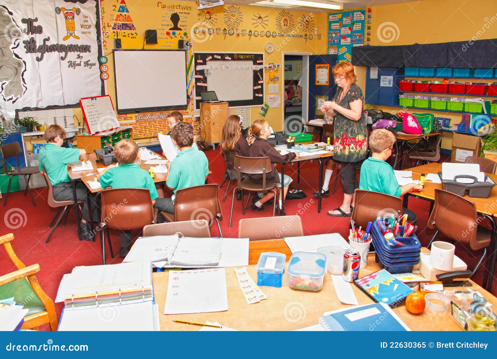 School Classroom Teacher Children Editorial Image - Image: 22630365