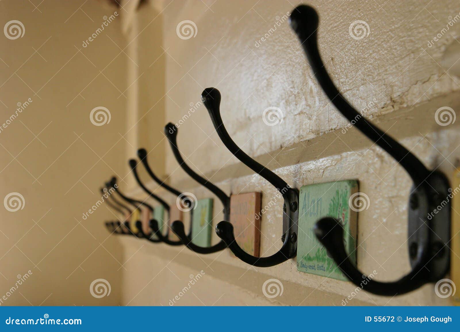 School Coat Hooks selective Focus Stock Photo Image of 