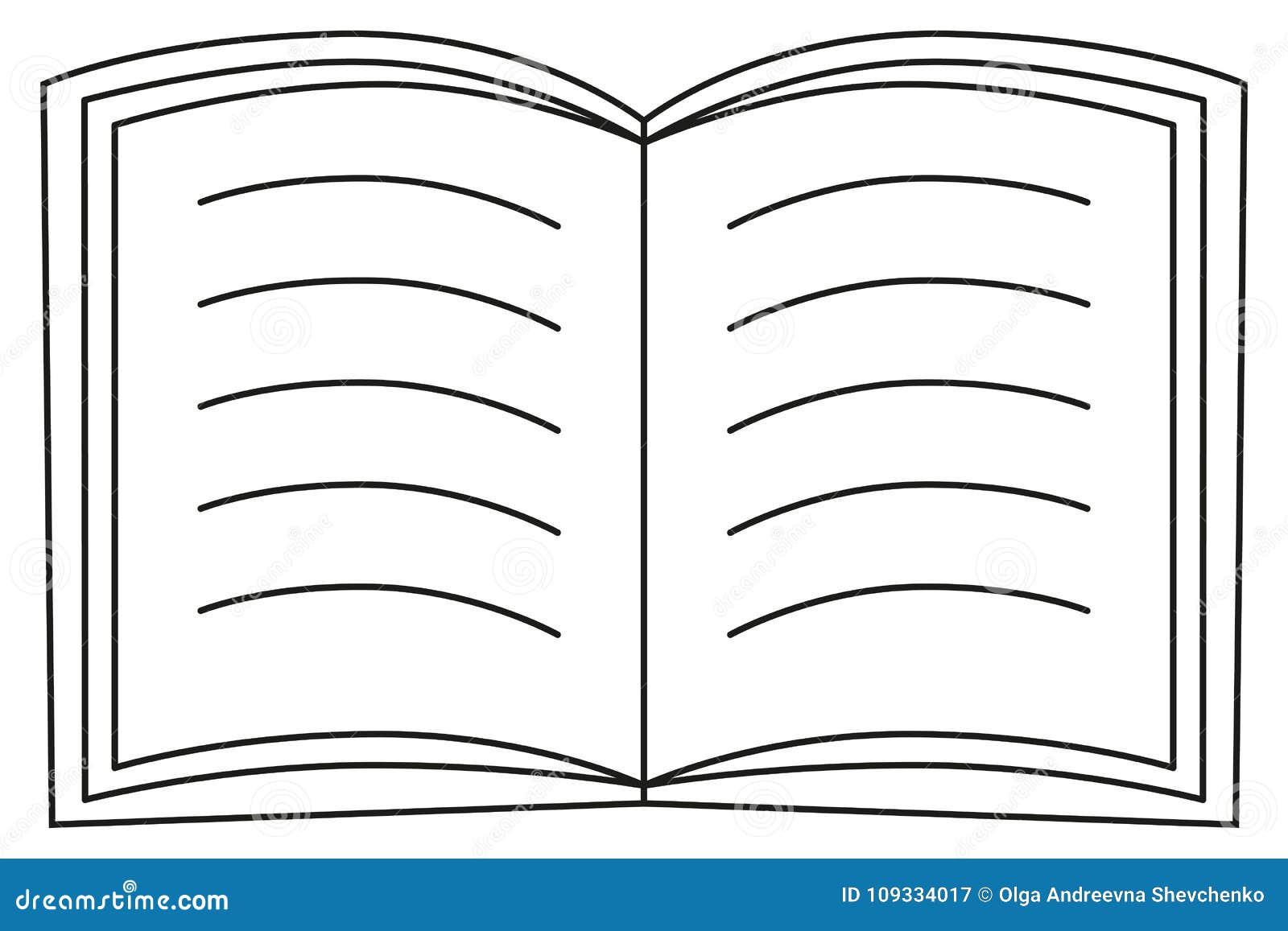 open book coloring page