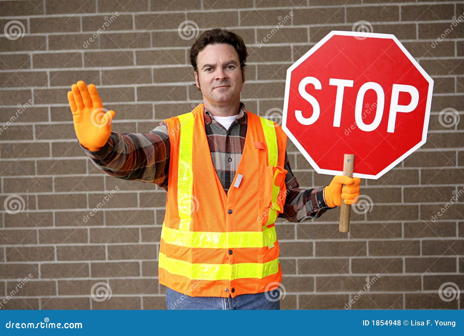 School Crossing Guard Stock Photo 1854948
