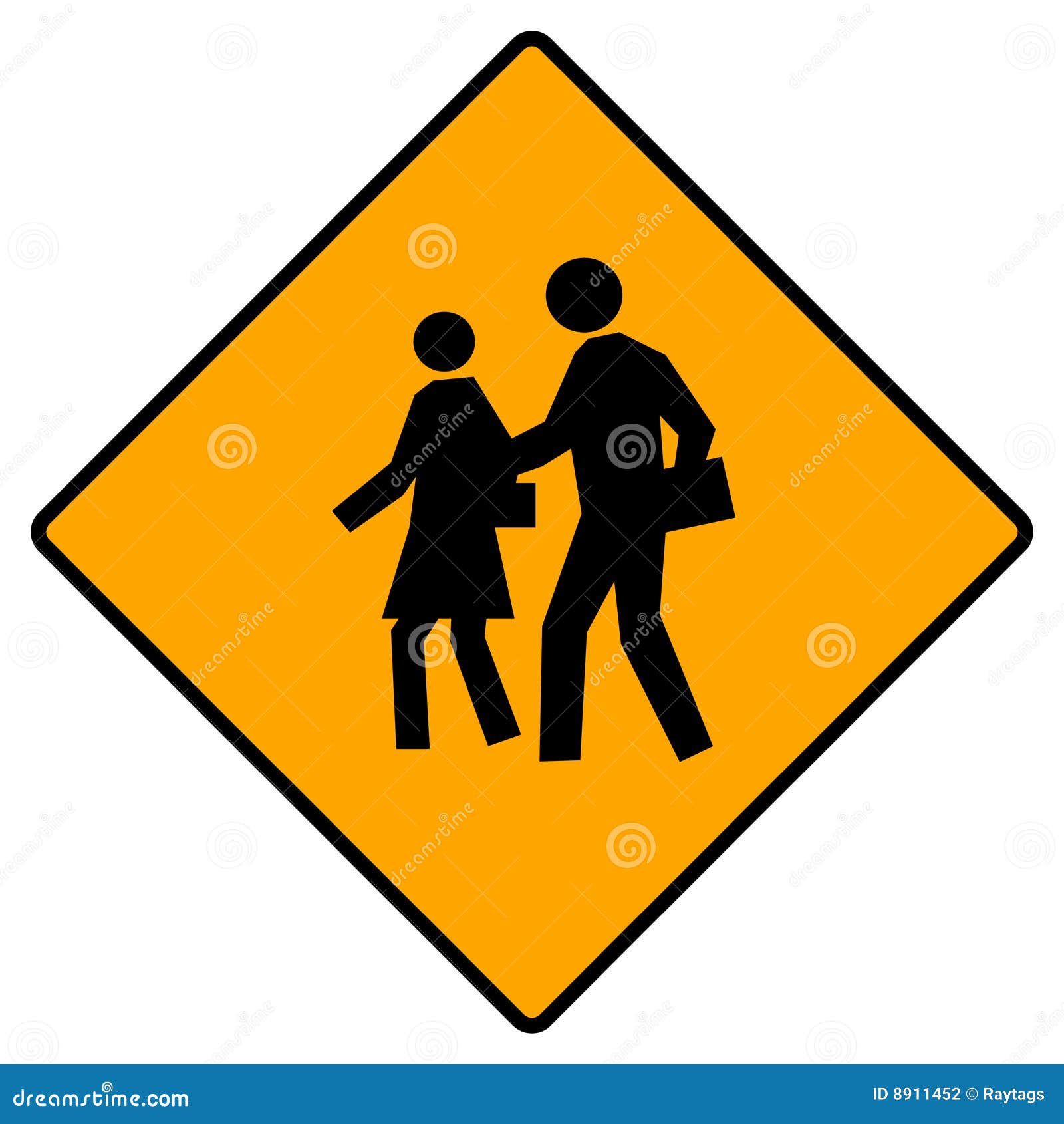 5+ Thousand Children School Crossing Traffic Sign Royalty-Free