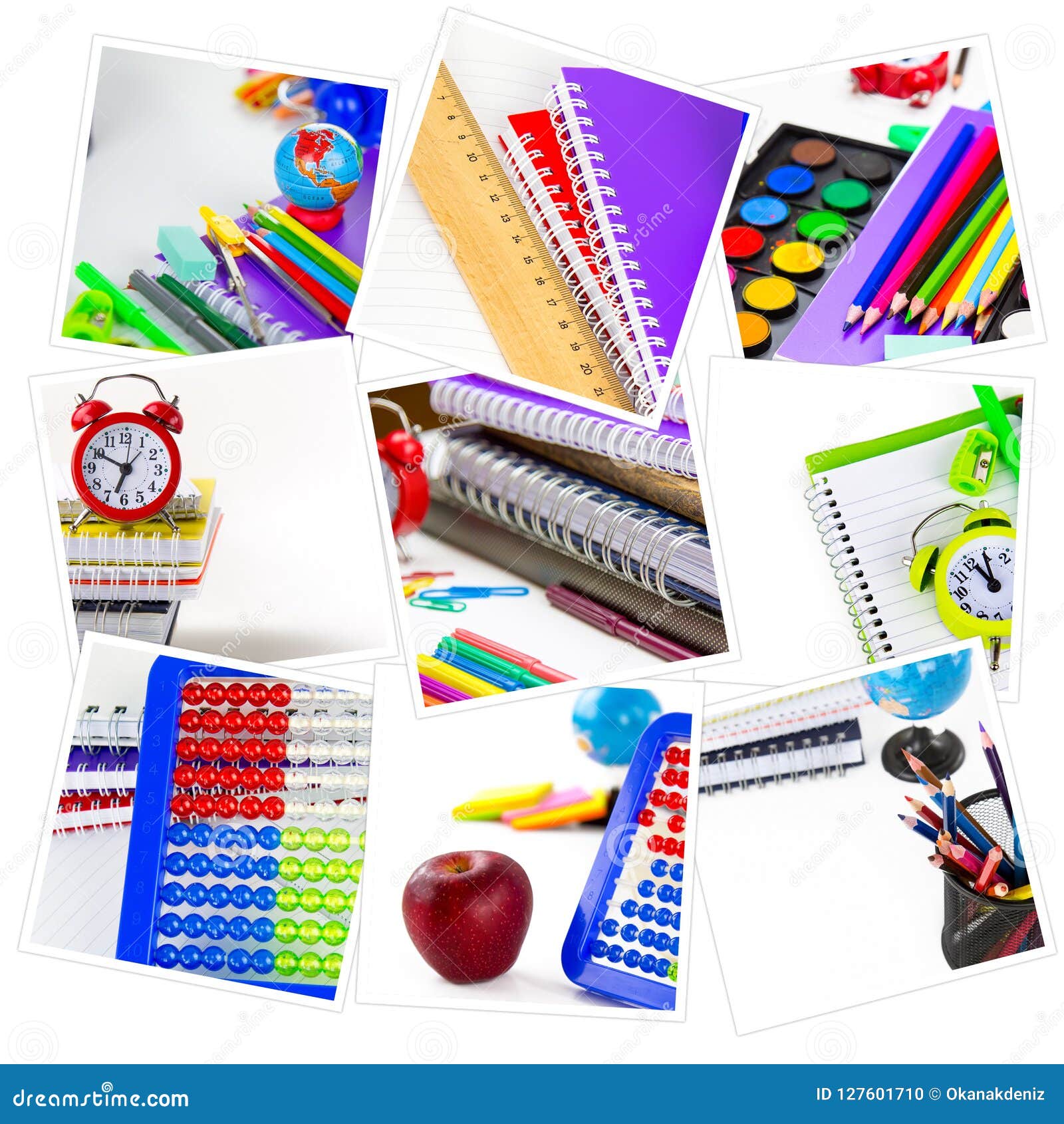 School Education Equipment Tools Collage Stock Photo Image of