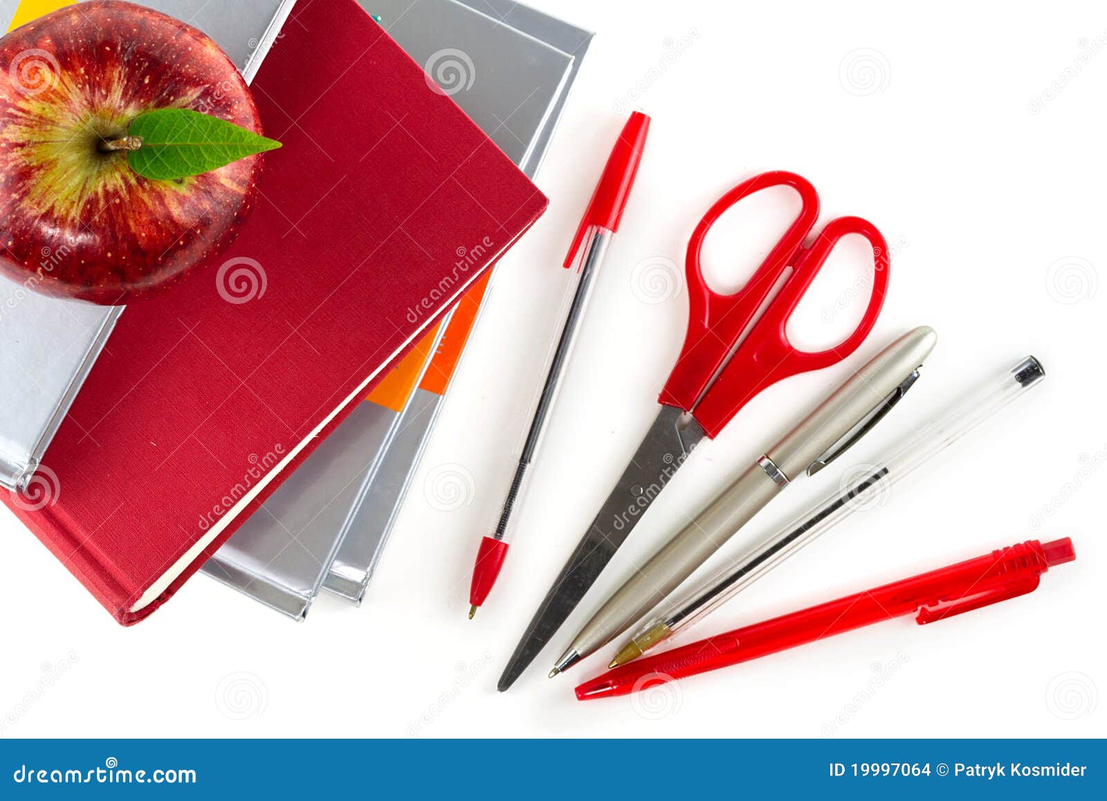 School equipment stock photo. Image of black, book, apple 19997064